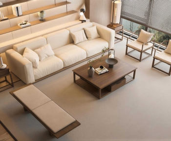 New Chinese Style Sofa Combination-ID:961411051