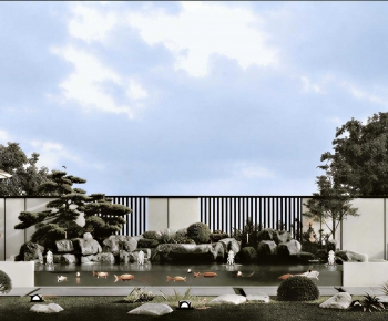 New Chinese Style Courtyard/landscape-ID:401365049