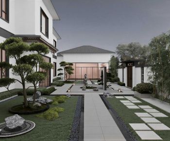 New Chinese Style Courtyard/landscape-ID:504796037