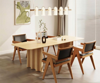 Japanese Style Dining Table And Chairs-ID:214118966