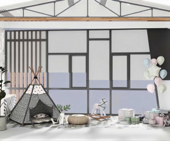 Modern Children's Room Activity Room-ID:626025923