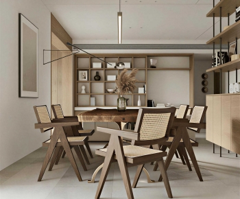 Wabi-sabi Style Dining Room-ID:605340966