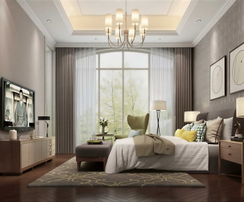 Simple European Style Bedroom-ID:455528978