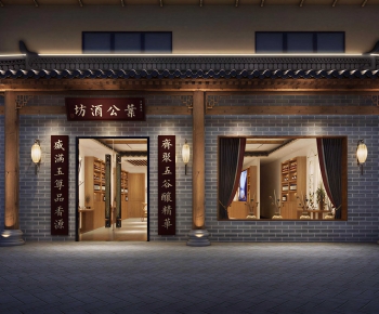 New Chinese Style Facade Element-ID:894112117