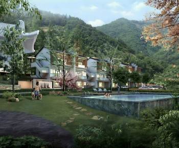 New Chinese Style Courtyard/landscape-ID:581605916