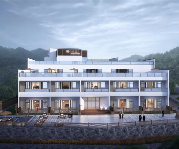 New Chinese Style Appearance Of Commercial Building-ID:463679086