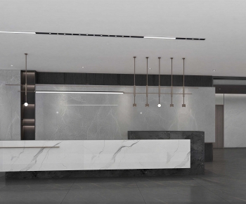 Modern Office Reception Desk-ID:597335109