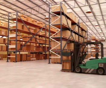 Modern Factory Floor/warehouse-ID:621135954