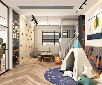 Modern Children's Room Activity Room-ID:209598064