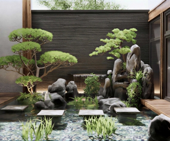 New Chinese Style Courtyard/landscape-ID:751281988