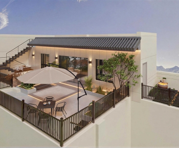 New Chinese Style Leisure Balcony-ID:285970934