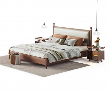 Retro Style Double Bed-ID:443627128
