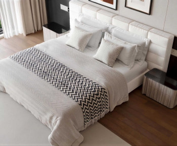 Modern Double Bed-ID:387249042