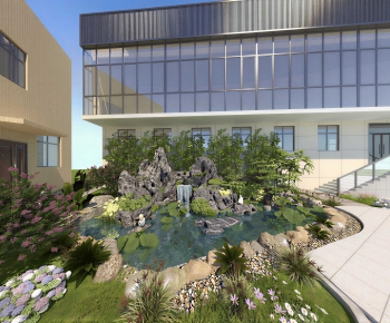 New Chinese Style Courtyard/landscape-ID:687069895