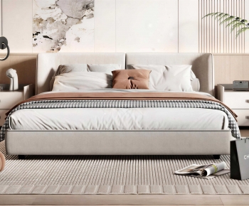 Modern Double Bed-ID:208590027