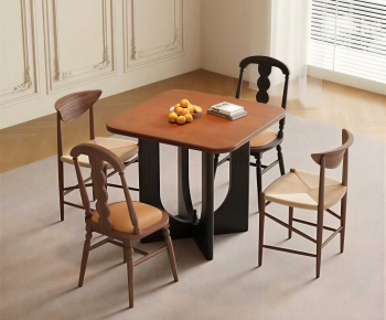 French Style Dining Table And Chairs-ID:486040173