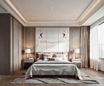 New Chinese Style Bedroom-ID:650564916