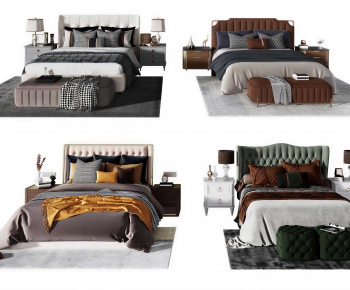 Modern Double Bed-ID:231193075