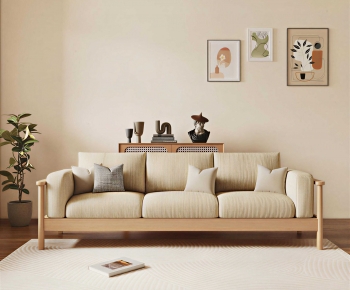 Japanese Style Three-seat Sofa-ID:919610023