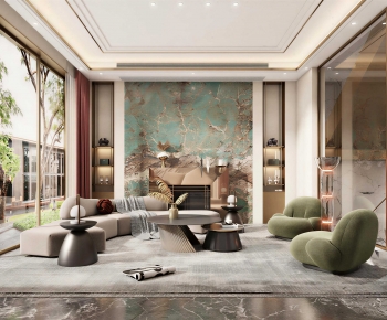 Modern A Living Room-ID:650564917