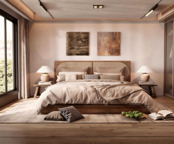 Wabi-sabi Style Bedroom-ID:659861092