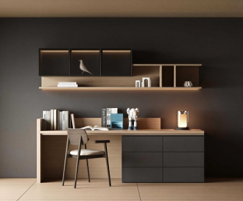 Modern Computer Desk And Chair-ID:638266091