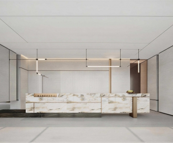 Modern Office Reception Desk-ID:648616081