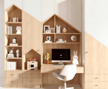 Modern Computer Desk And Chair-ID:521656048