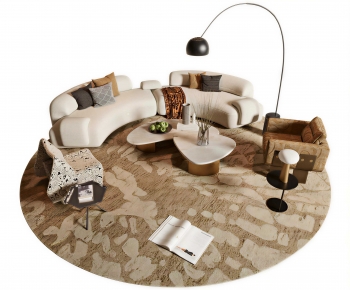 Wabi-sabi Style Sofa Combination-ID:374150043