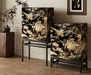New Chinese Style Entrance Cabinet-ID:996025091