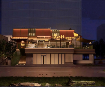 New Chinese Style Appearance Of Commercial Building-ID:527975081