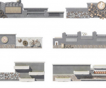 New Chinese Style Landscape Wall-ID:912190918