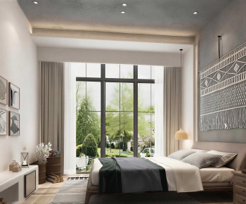 Wabi-sabi Style Bedroom-ID:804563059