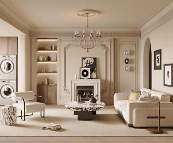 French Style A Living Room-ID:417851921