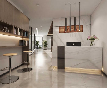 Modern Office Reception Desk-ID:676835065