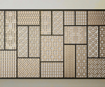 New Chinese Style Wooden Screen Partition-ID:663769019