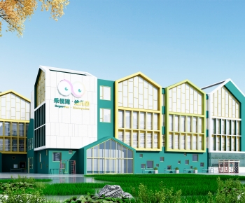 Modern School Building-ID:425287017