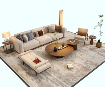 New Chinese Style Sofa Combination-ID:162094126