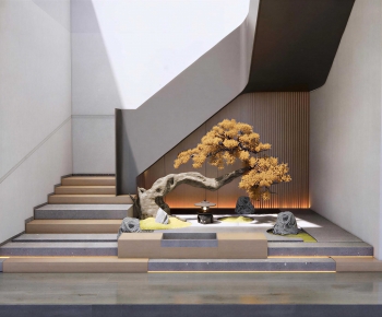 New Chinese Style Stairwell-ID:666840089