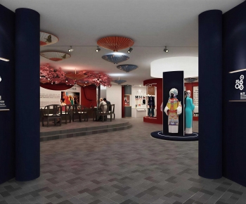 New Chinese Style Exhibition Hall-ID:749434954