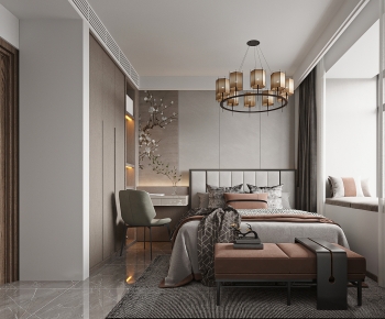 New Chinese Style Bedroom-ID:669879985