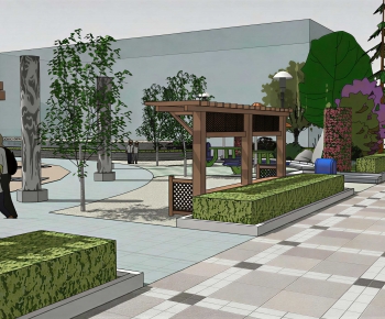 Modern Park Landscape-ID:878830089