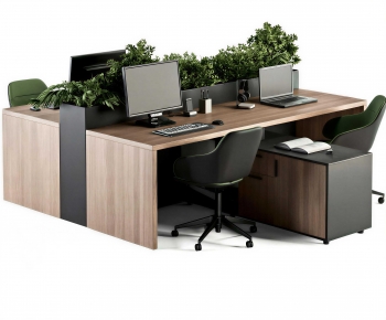 Modern Office Desk And Chair-ID:959610946