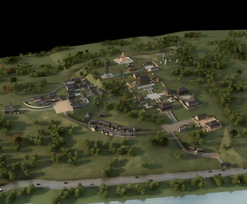 Chinese Style Architectural Bird's-eye View Planning-ID:530589105