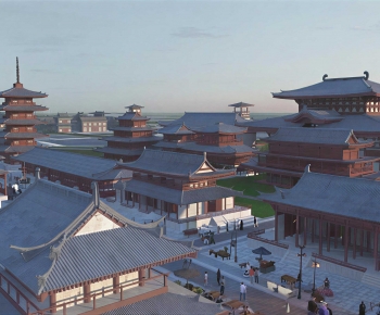 Chinese Style Architectural Bird's-eye View Planning-ID:870404968