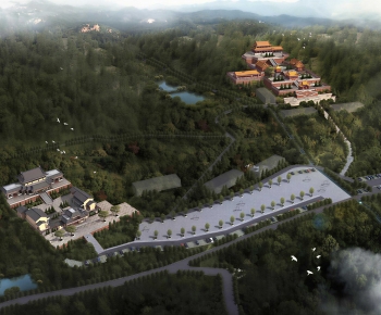 Chinese Style Architectural Bird's-eye View Planning-ID:321347959
