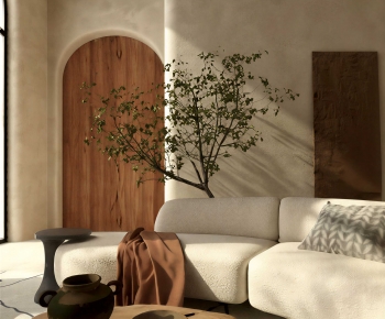 Wabi-sabi Style A Living Room-ID:618680001