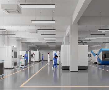 Modern Factory Floor/warehouse-ID:995414026