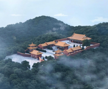 Chinese Style Architectural Bird's-eye View Planning-ID:580770022