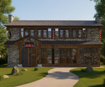 New Chinese Style Appearance Of Commercial Building-ID:340116986